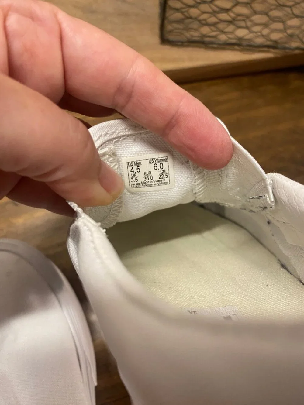 Vans brand size
